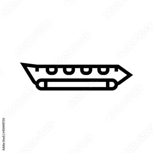 banana boat line icon vector. banana boat sign. isolated contour symbol black illustration