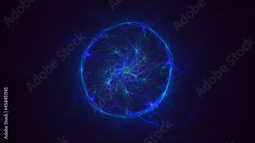 3D rendering abstract round light background