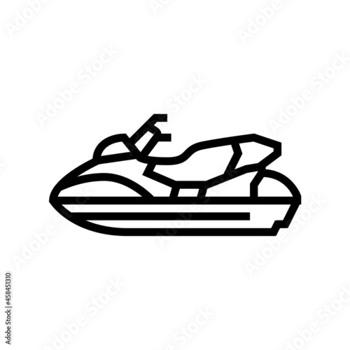 personal watercraft line icon vector. personal watercraft sign. isolated contour symbol black illustration