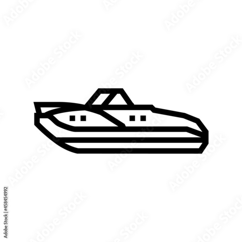 cuddy cabins boat line icon vector. cuddy cabins boat sign. isolated contour symbol black illustration