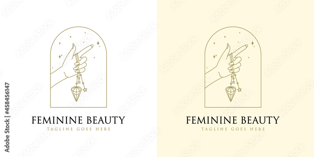 feminine Beauty boho logo collection with magical hand, nails, rose, crystal, moon, sun, star Vector illustration for icon, logo, sticker, printable and tattoo vector illustration feminine Beauty boho logo collection with magical hand, nails, rose, crystal, moon, sun, star Vector illustration for icon, logo, sticker, printable and tattoo vector illustration