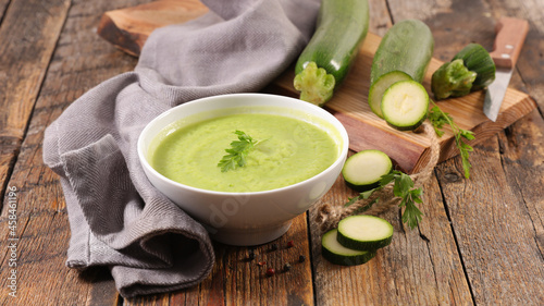 bowl of zucchini soup and cream