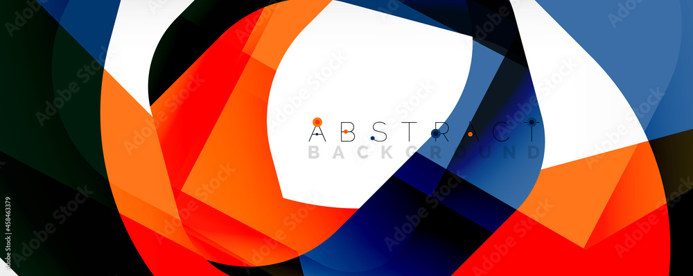 Minimal abstract background - color overlapping shapes on white with shadow lines. Vector Illustration For Wallpaper, Banner, Background, Landing Page Minimal abstract background - color overlapping shapes on white with shadow lines. Vector Illustration For Wallpaper, Banner, Background, Landing Page
