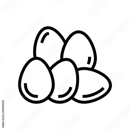 egg chicken line icon vector. egg chicken sign. isolated contour symbol black illustration