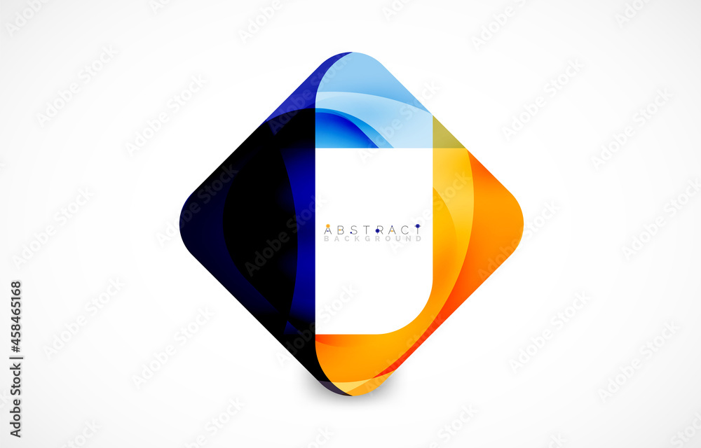 Minimal background. Abstract square shape with round corners created with wavy forms. Vector Illustration For Wallpaper, Banner, Background, Landing Page Minimal background. Abstract square shape with round corners created with wavy forms. Vector Illustration For Wallpaper, Banner, Background, Landing Page