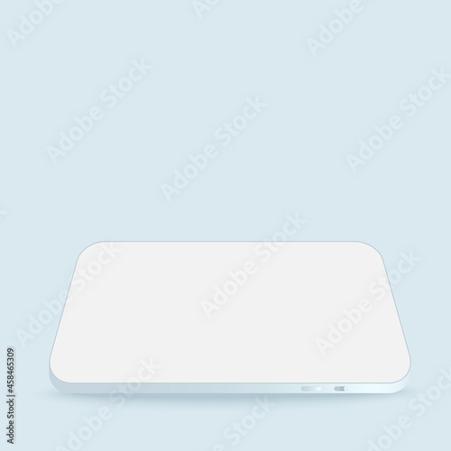 Blank phone window. Frame of smartphone vector clay mockup.