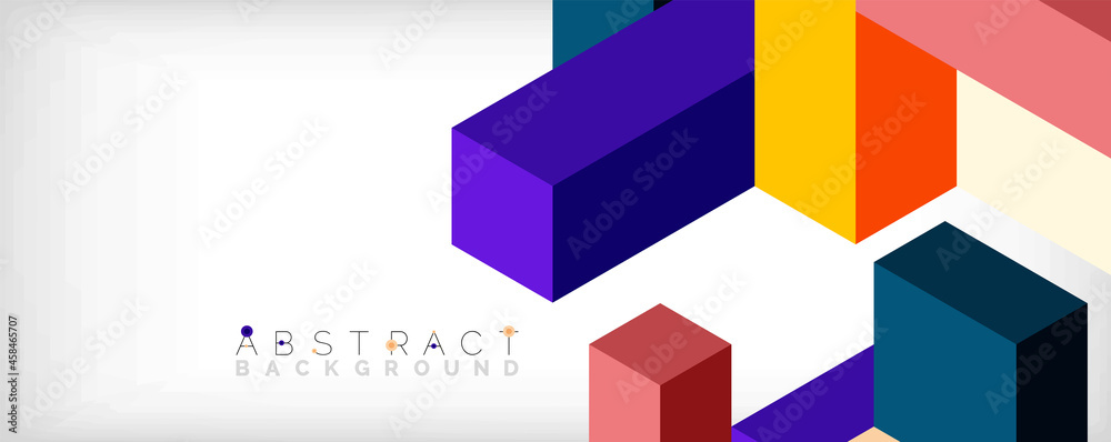 Abstract background. 3d cubes, cubic elements and blocks. Techno or business concept for wallpaper, banner, background, landing page Abstract background. 3d cubes, cubic elements and blocks. Techno or business concept for wallpaper, banner, background, landing page