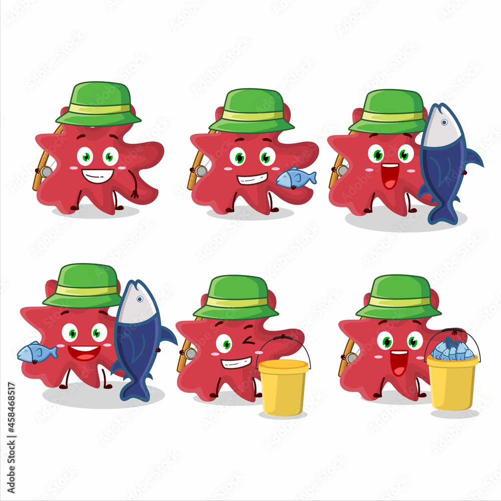 A fisherman Minunacovirus cartoon picture catch a big fish A fisherman Minunacovirus cartoon picture catch a big fish