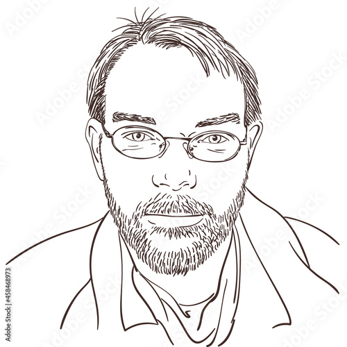 man hand drawn sketch