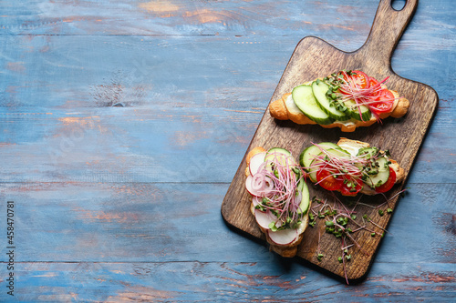 Fresh croissant sandwiches ...