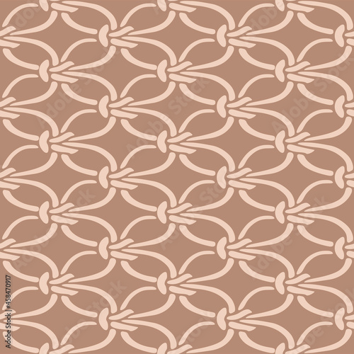 Japanese Chain Knot Net Vector Seamless Pattern