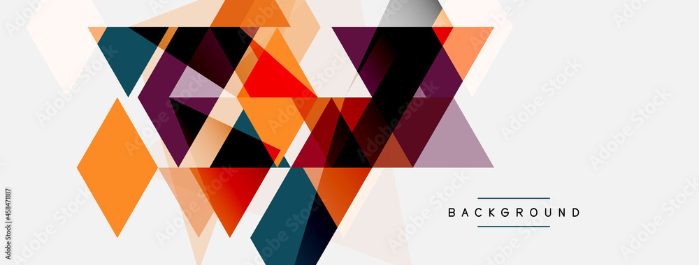 Mosaic triangles geometric background. Techno or business concept, pattern for wallpaper, banner, background, landing page Mosaic triangles geometric background. Techno or business concept, pattern for wallpaper, banner, background, landing page