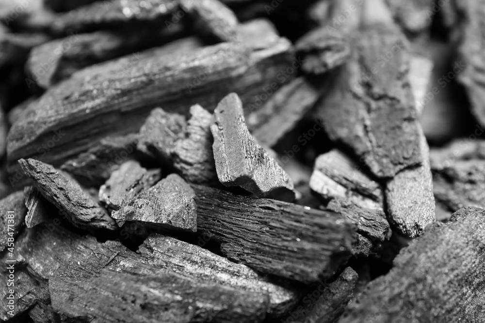 Texture of char coal as background Texture of char coal as background