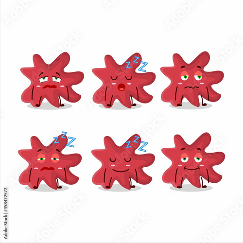 Cartoon character of minunacovirus with sleepy expression