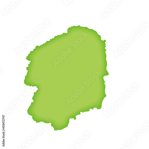 栃木県の地図 緑色の県庁所在地マーク 都道府県単位の地図のイラスト 地図シルエット
