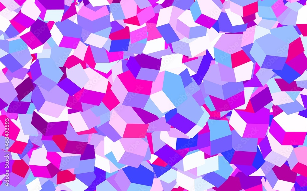 Light Blue, Red vector template in hexagonal style.