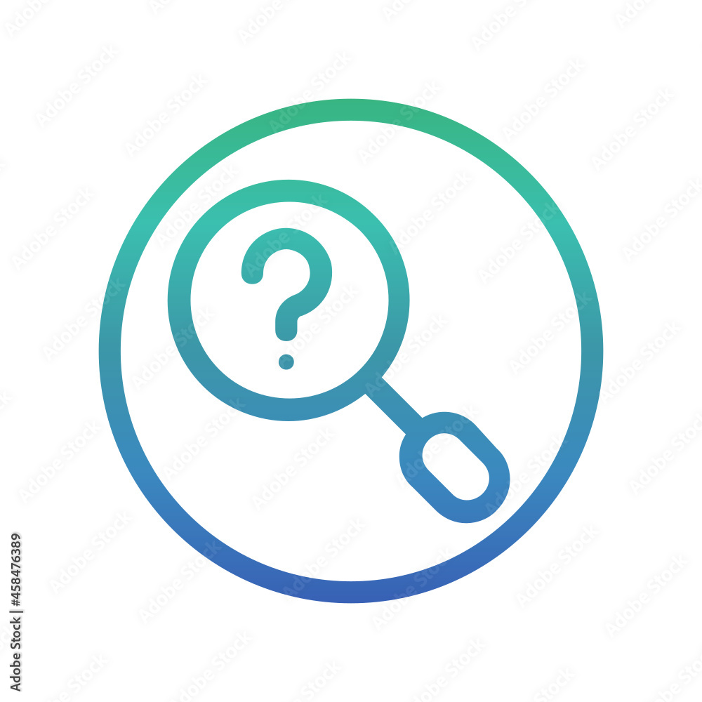 Search , Questions and FAQ gradient icon. Search , Questions and FAQ gradient icon.