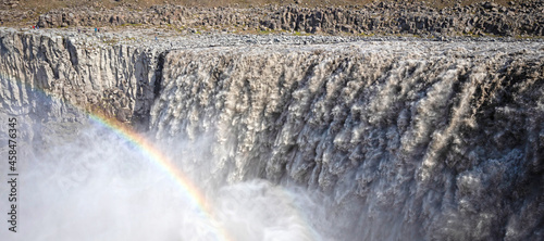 Dettifoss. The waterfall is situated in Vatnajökull National Park in Northeast Iceland, and is reputed to be the most powerful waterfall in Europe photo