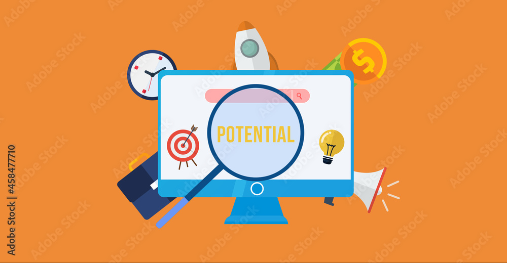 Internet, business, Technology and network concept. Coach motivate to personal development. Personal and career growth. Potential and motivation concepts