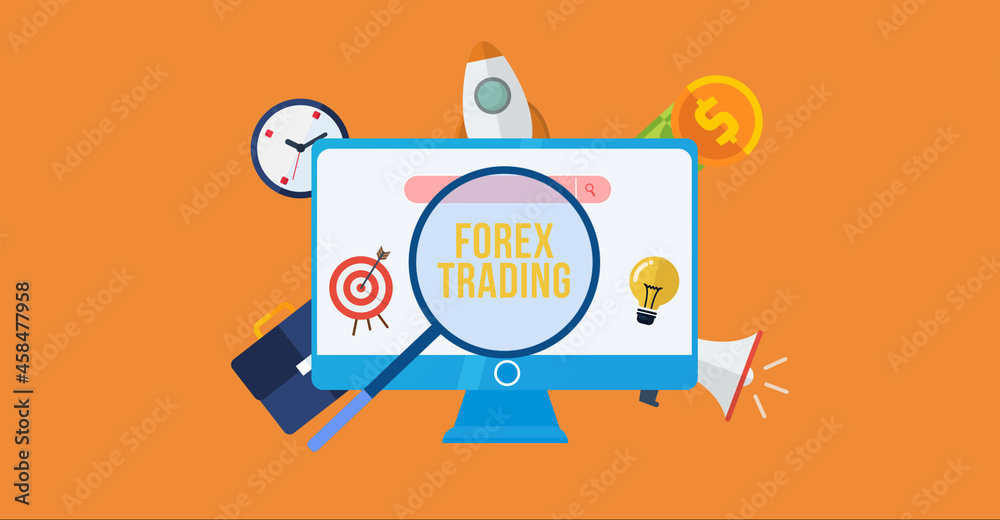 Internet, business, Technology and network concept. FOREX TRADING, new business concept. Internet, business, Technology and network concept. FOREX TRADING, new business concept.