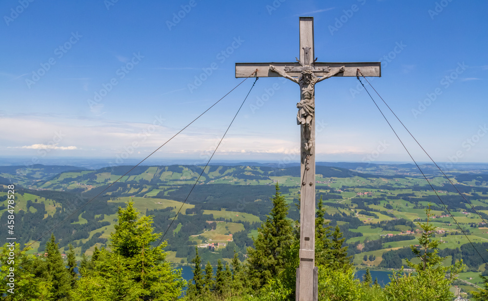 Obraz premium Crucifix at mountain top