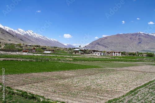 landscape with mountains in zanskar, ladakh, zangla, zanskar valley, india