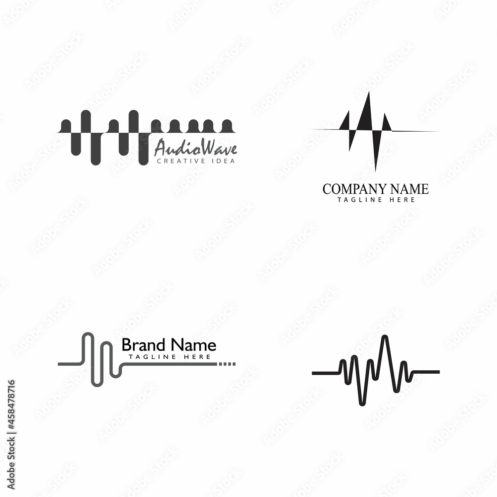 Sound waves vector illustration design template Sound waves vector illustration design template