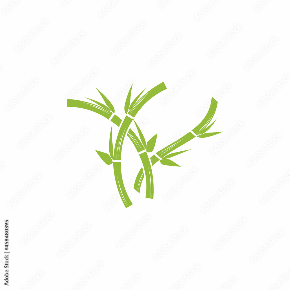 Fototapeta premium Bamboo Logo Template vector icon illustration design