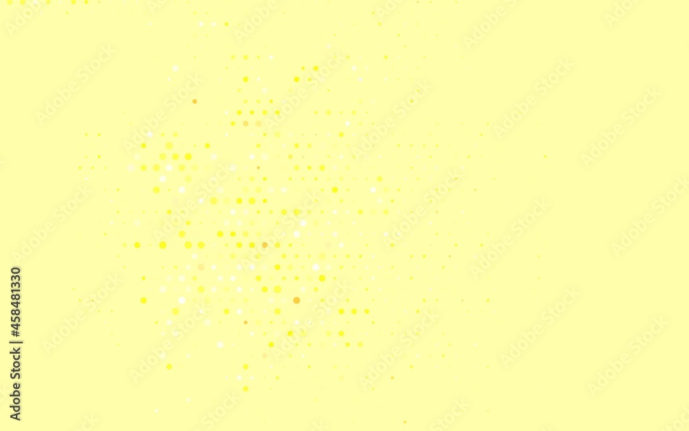 Light Green, Yellow vector Blurred bubbles on abstract background with colorful gradient.