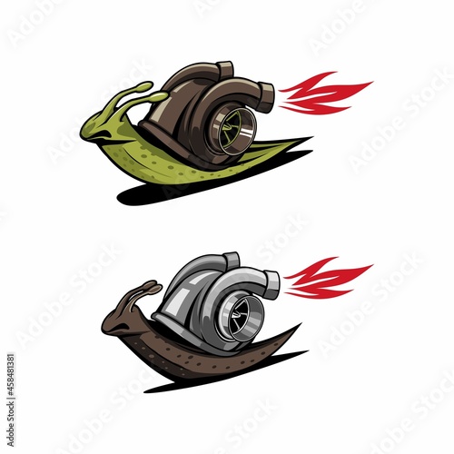 Snail with turbos speed logo