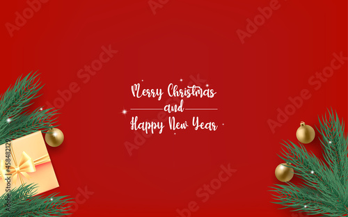 merry christmas background design with gift box.