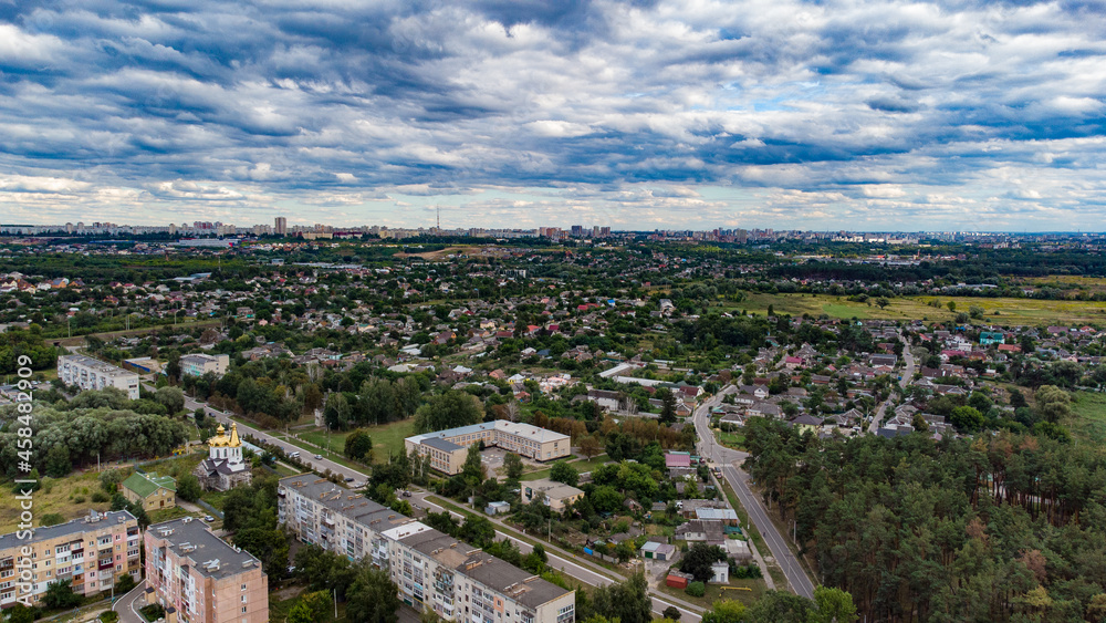 aerial view of the city