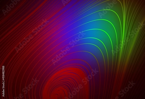 Dark Multicolor vector colorful abstract background.