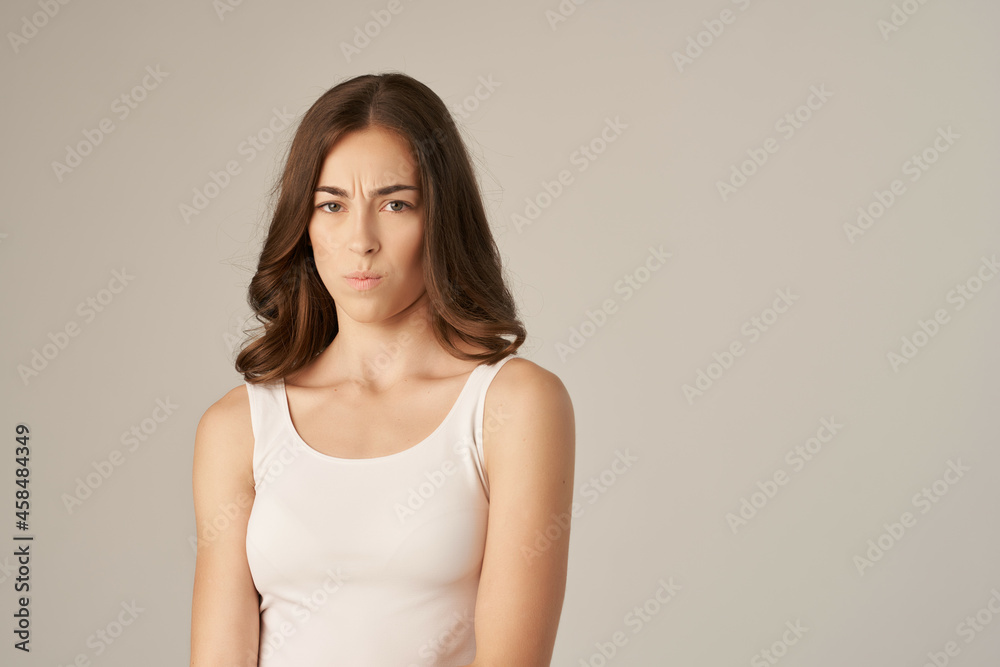 cheerful woman smile emotions clear skin Studio Lifestyle cheerful woman smile emotions clear skin Studio Lifestyle