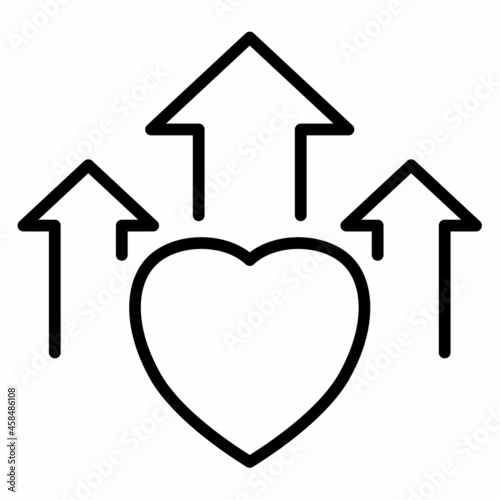 passion motivation with ambition single isolated icon with outline style