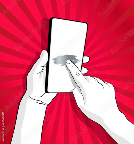 hands-take-mobil-vector-scratch-win-red
