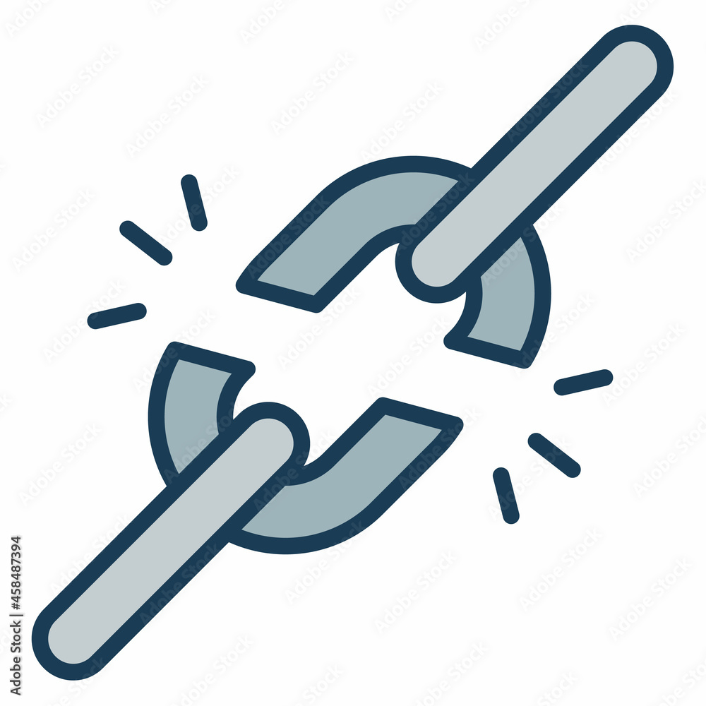 freedom with chain break free single isolated icon with filled line style freedom with chain break free single isolated icon with filled line style