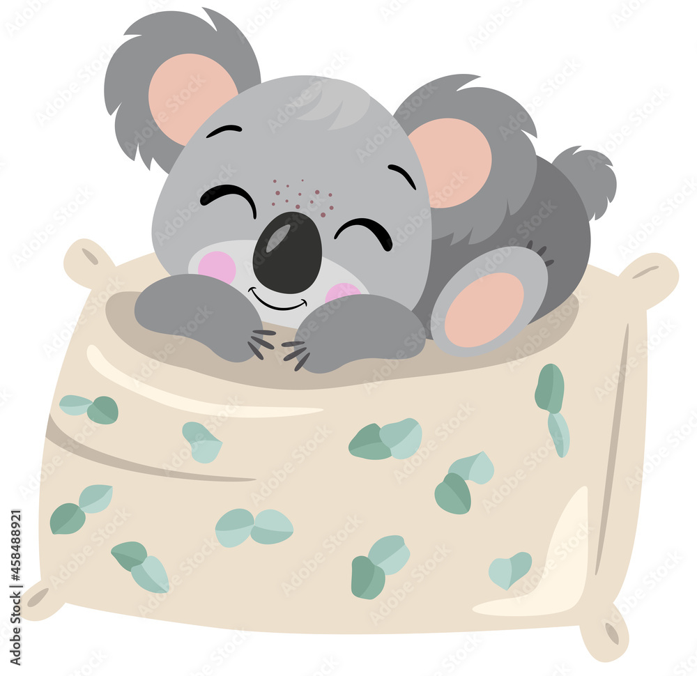 Cute koala sleeping on pillow
Cute koala sleeping on pillow