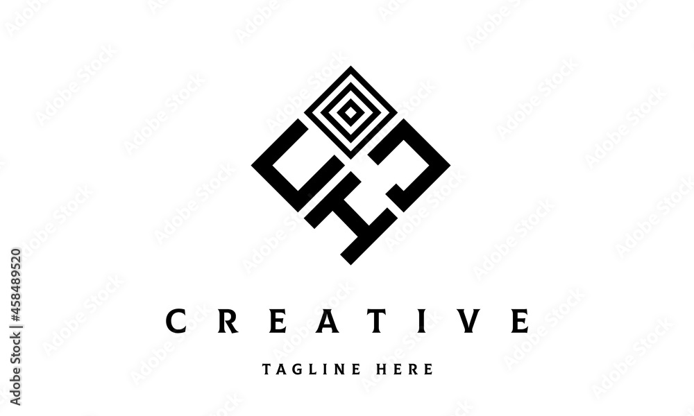 UJH rectangle three latter logo vector UJH rectangle three latter logo vector