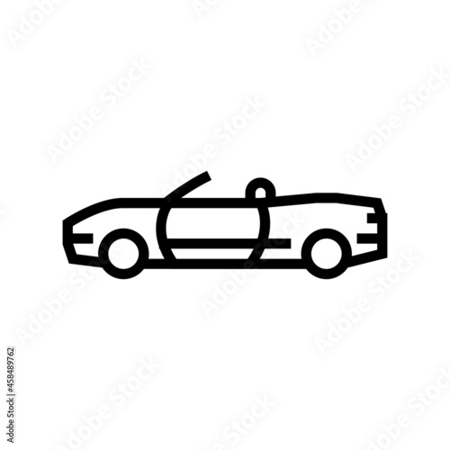 convertible car line icon vector. convertible car sign. isolated contour symbol black illustration