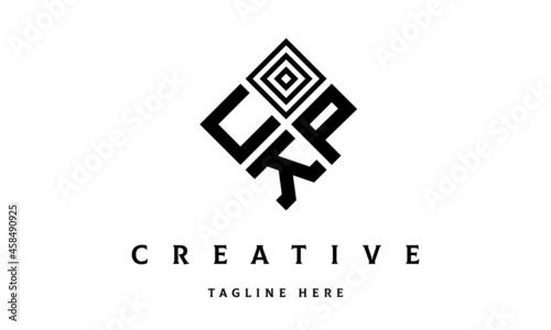 UPK rectangle three latter logo vector photo