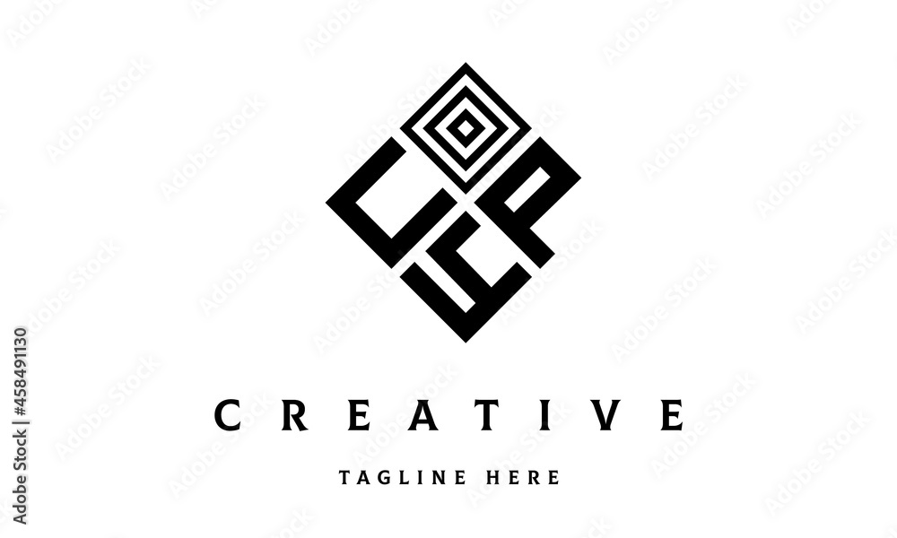 UPY rectangle three latter logo vector UPY rectangle three latter logo vector