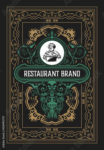 Western card with vintage style
