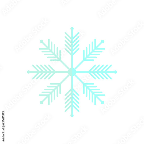 SNOWFLAKE Icon vector Line on white background image for web, presentation, logo, Icon Symbol.   © Daceha