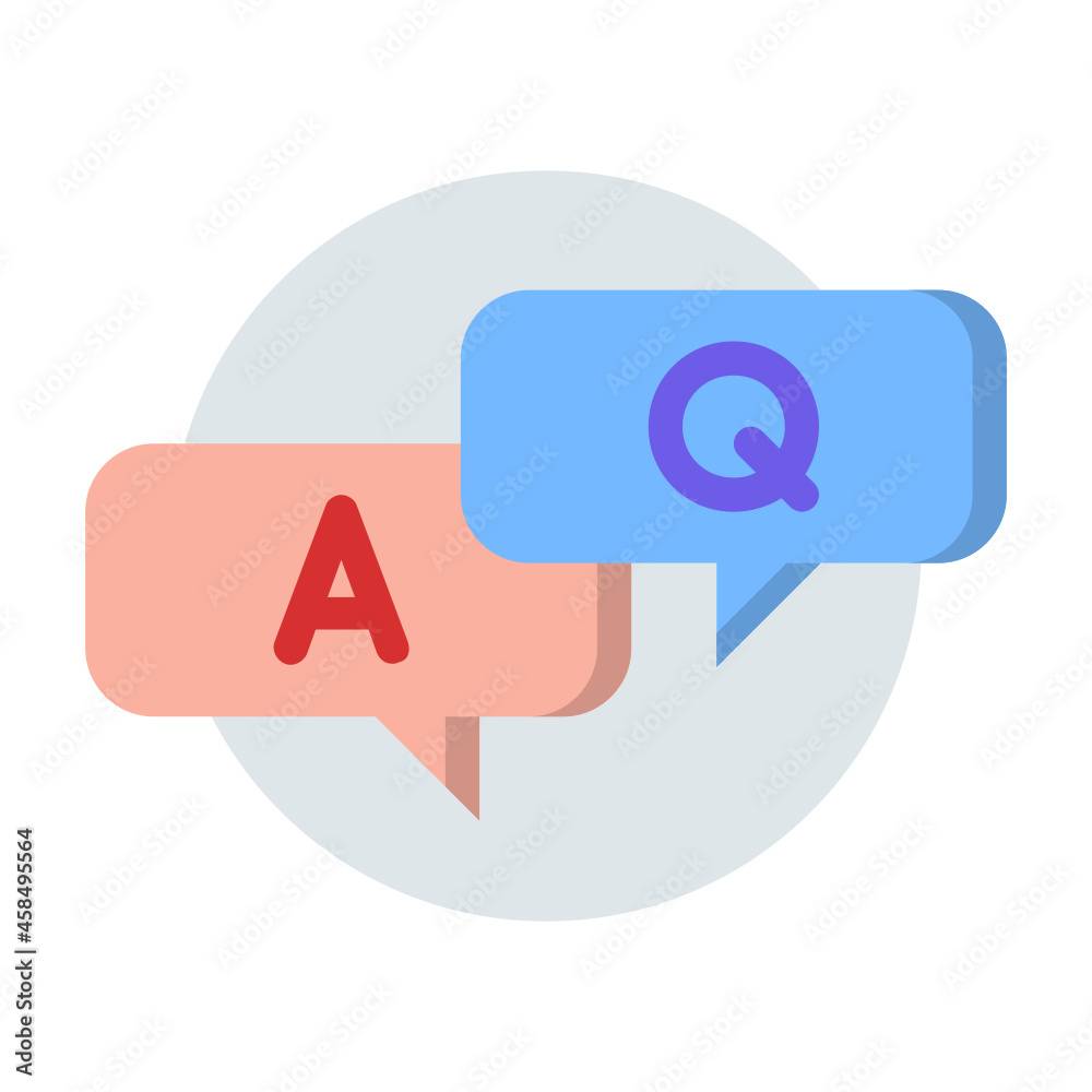 Talking , Questions and FAQ flat icon. Talking , Questions and FAQ flat icon.