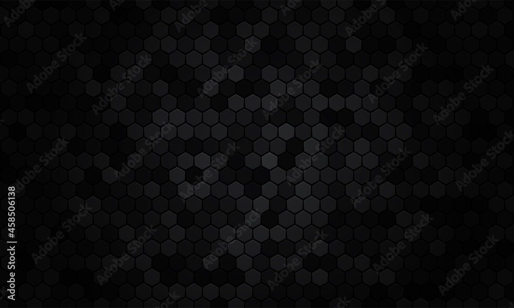 Abstract black texture background hexagon