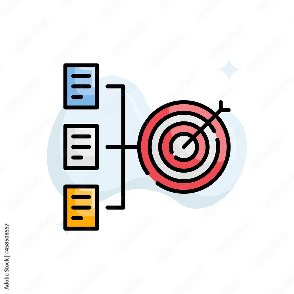Goal Diagram vector filled outline icon style illustration. EPS 10 file Goal Diagram vector filled outline icon style illustration. EPS 10 file