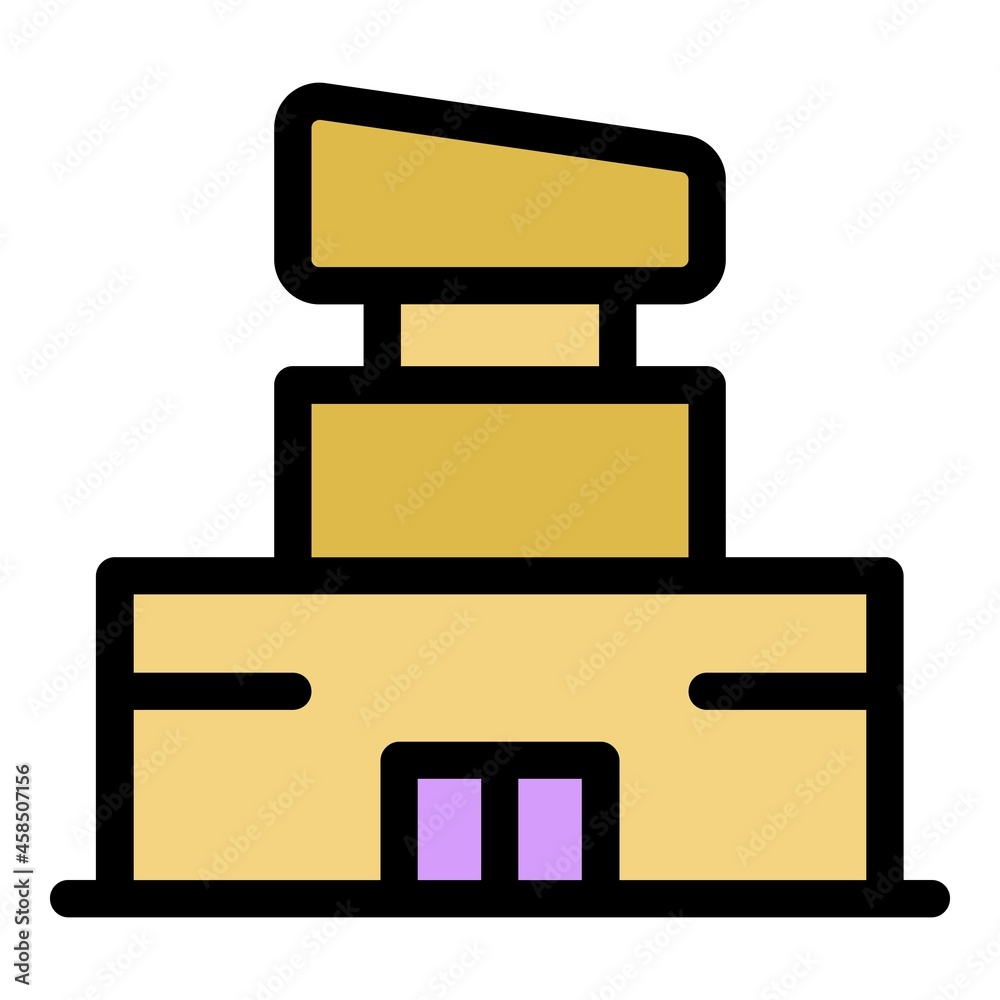 House market icon. Outline house market vector icon color flat isolated House market icon. Outline house market vector icon color flat isolated