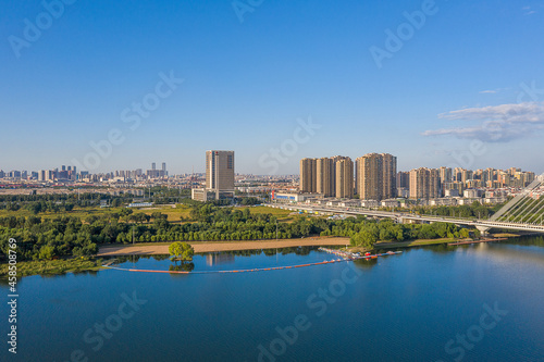 city river and skyline