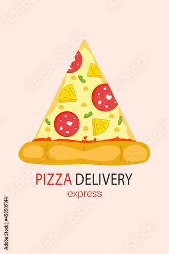 pizza delivery. vector illustration